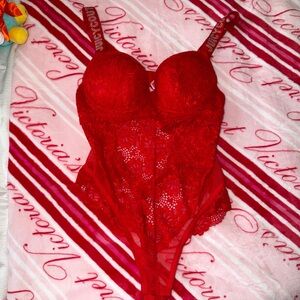 Juicy Couture Red Lace Bodysuit